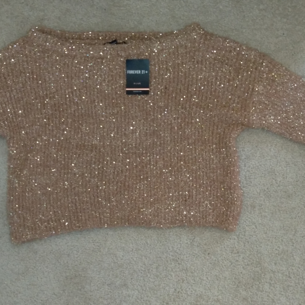Cropped sparkly sweater